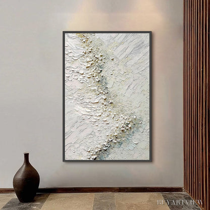 BUYARTVIEW Aegean Foam – Heavily Textured Wabi Sabi Abstract Painting - image 6