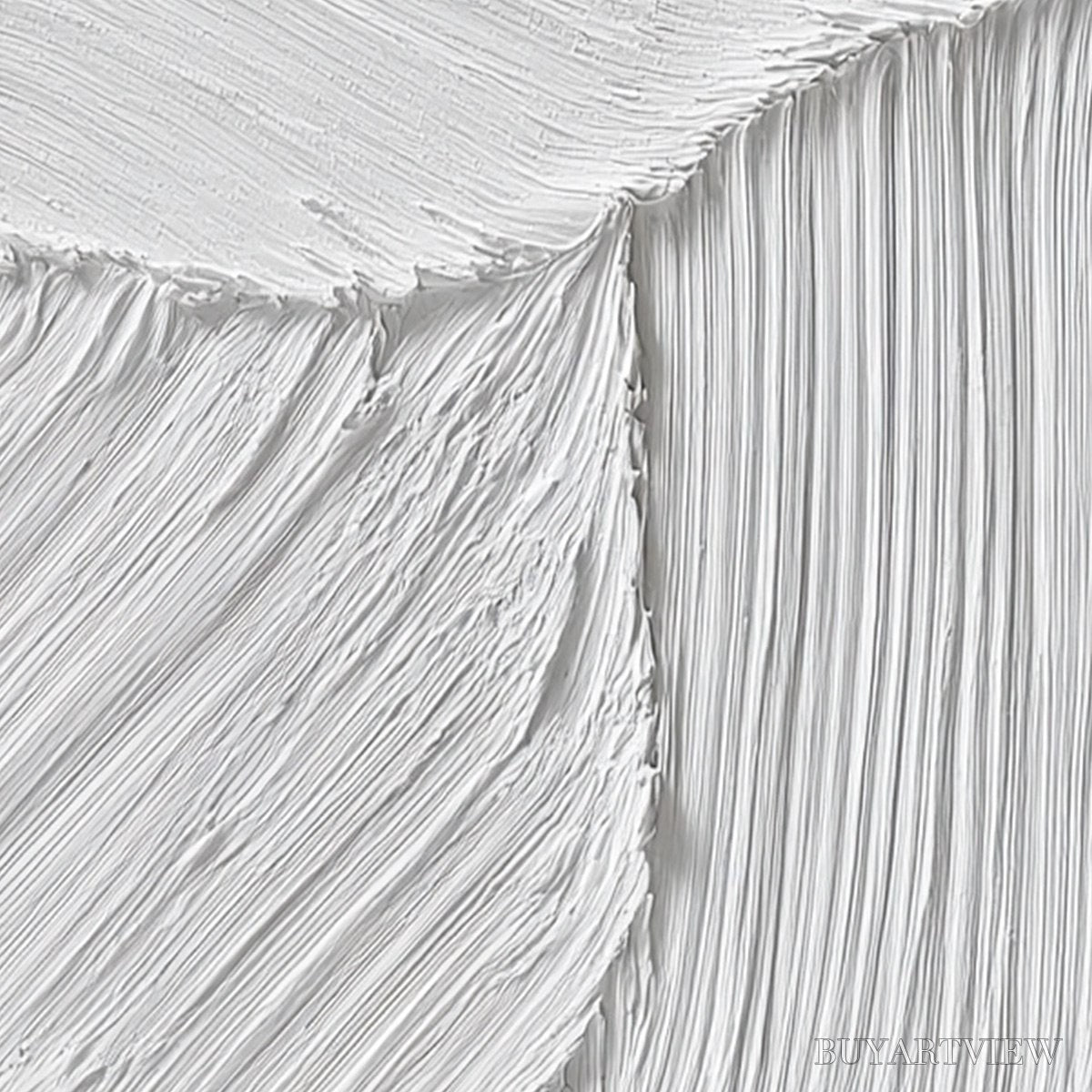 BUYARTVIEW Serene Rift – Large Textured White Minimalist Abstract Painting - image 3