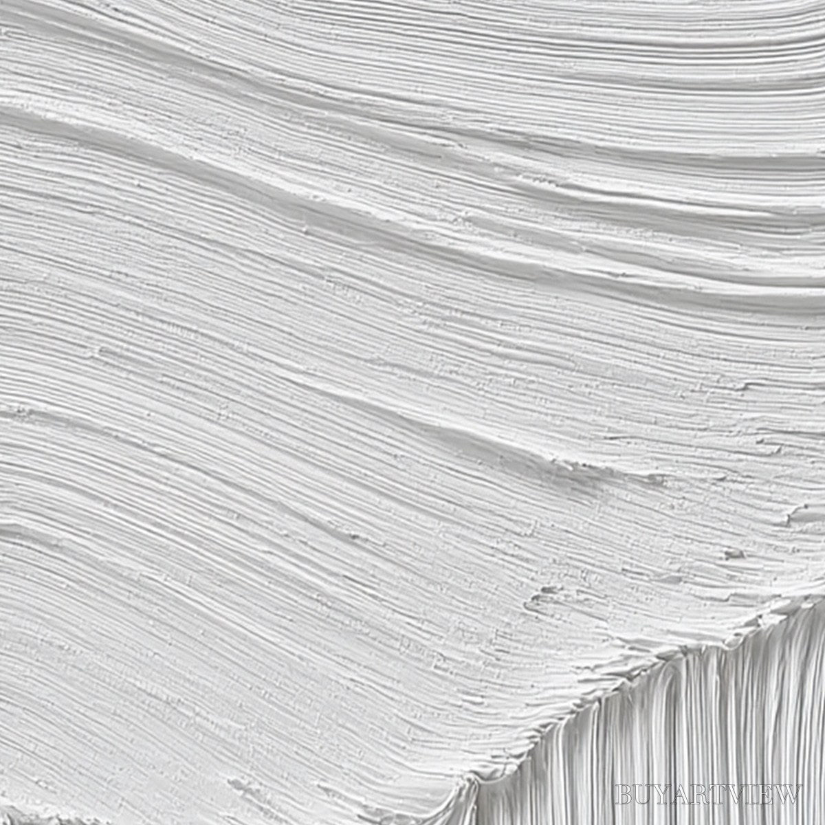 BUYARTVIEW Serene Rift – Large Textured White Minimalist Abstract Painting - image 5