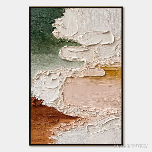 BUYARTVIEW Earthen Veil – Textured Abstract Earth Tone Impasto - image 1