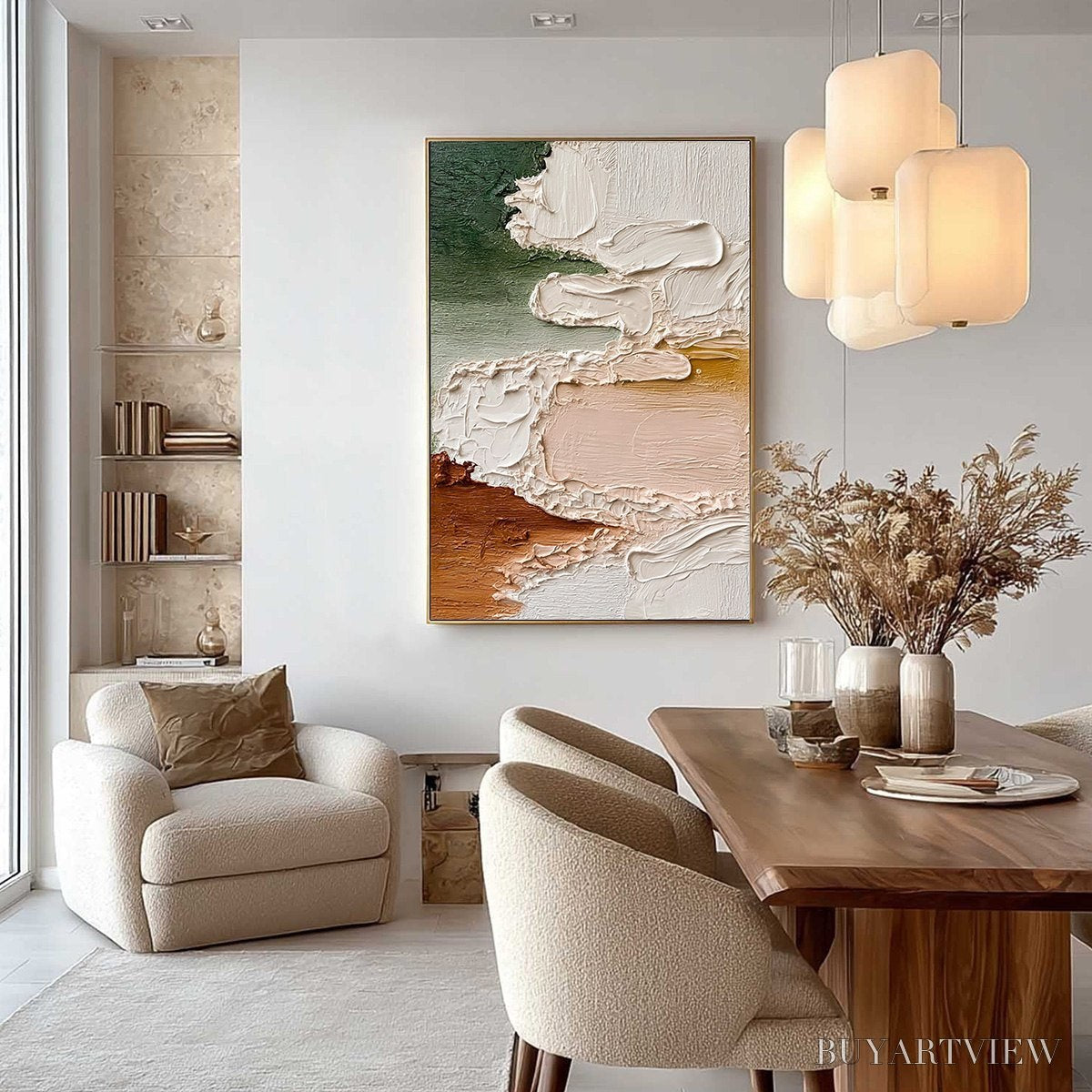 BUYARTVIEW Earthen Veil – Textured Abstract Earth Tone Impasto - image 4
