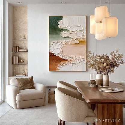BUYARTVIEW Earthen Veil – Textured Abstract Earth Tone Impasto - image 4