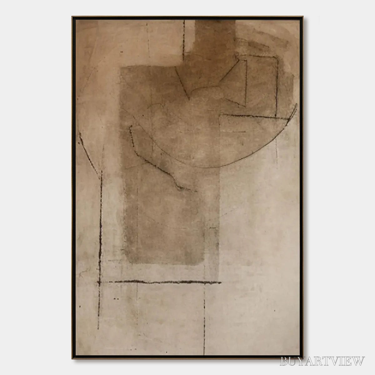 BUYARTVIEW Terra Incognita – Wabi Sabi Inspired Textured Abstract Earth Tone Painting - image 1