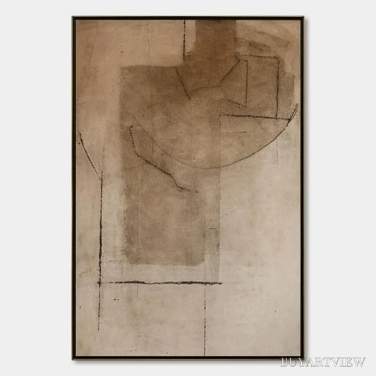 BUYARTVIEW Terra Incognita – Wabi Sabi Inspired Textured Abstract Earth Tone Painting - image 1