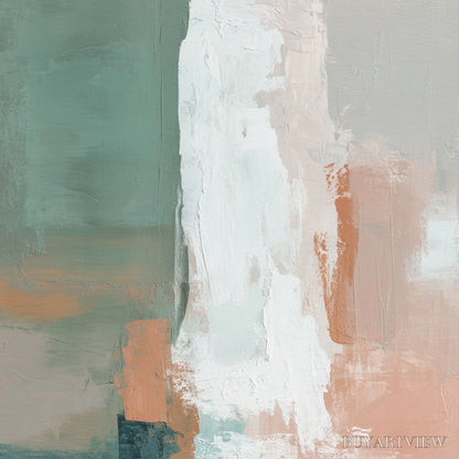 BUYARTVIEW Coastal Echoes – Muted Tones Abstract Landscape Painting - image 5