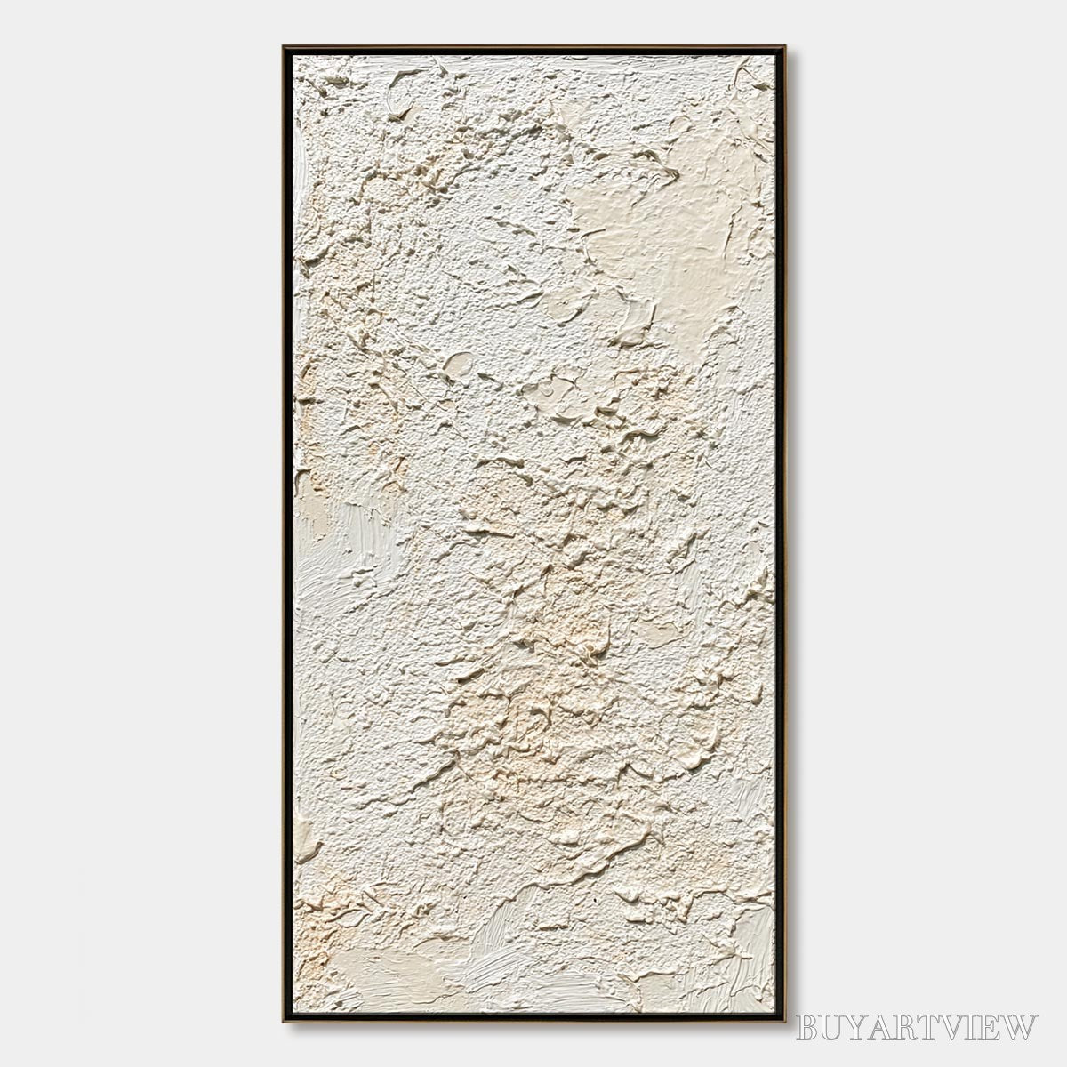 BUYARTVIEW Terra Blanca – Heavy Texture Minimalist Wabi Sabi Painting - image 1