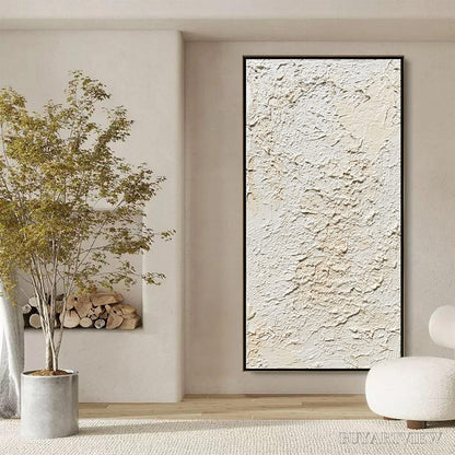 BUYARTVIEW Terra Blanca – Heavy Texture Minimalist Wabi Sabi Painting - image 6
