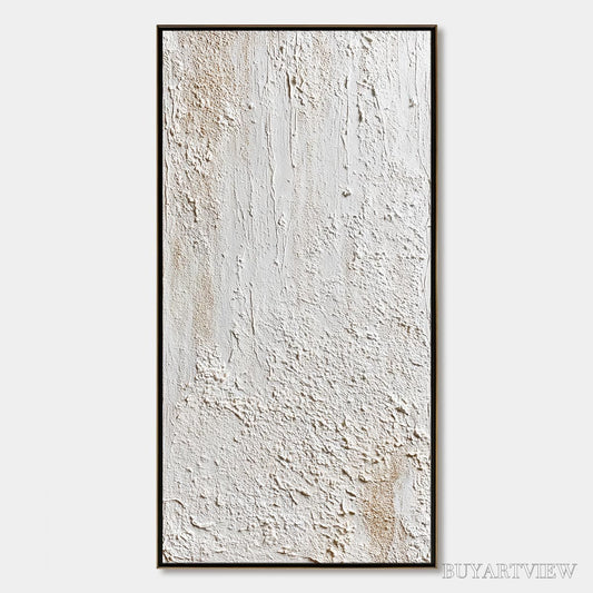 BUYARTVIEW Terra Alba – Textured Wabi Sabi Minimalist Abstract Painting - image 1