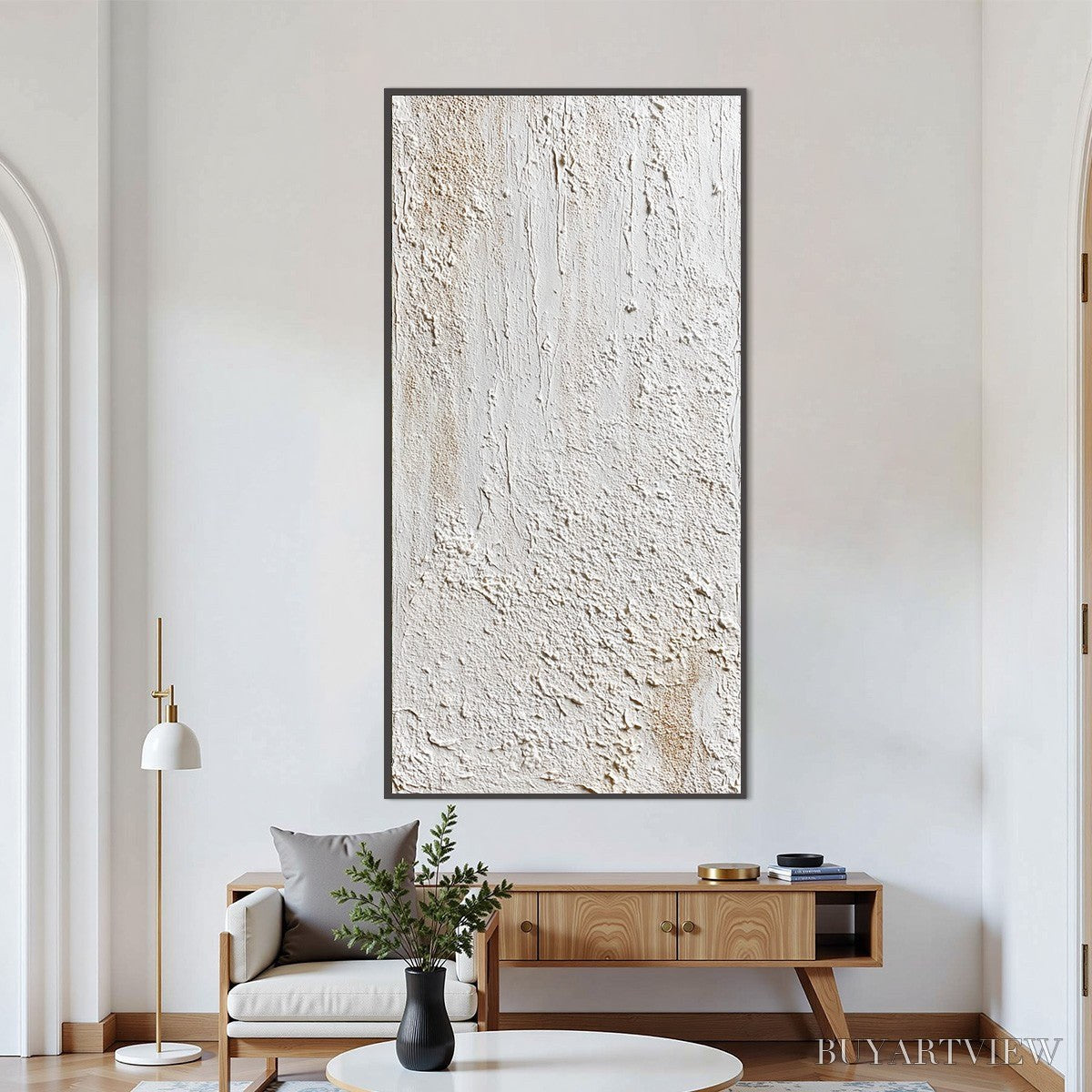 BUYARTVIEW Terra Alba – Textured Wabi Sabi Minimalist Abstract Painting - image 2