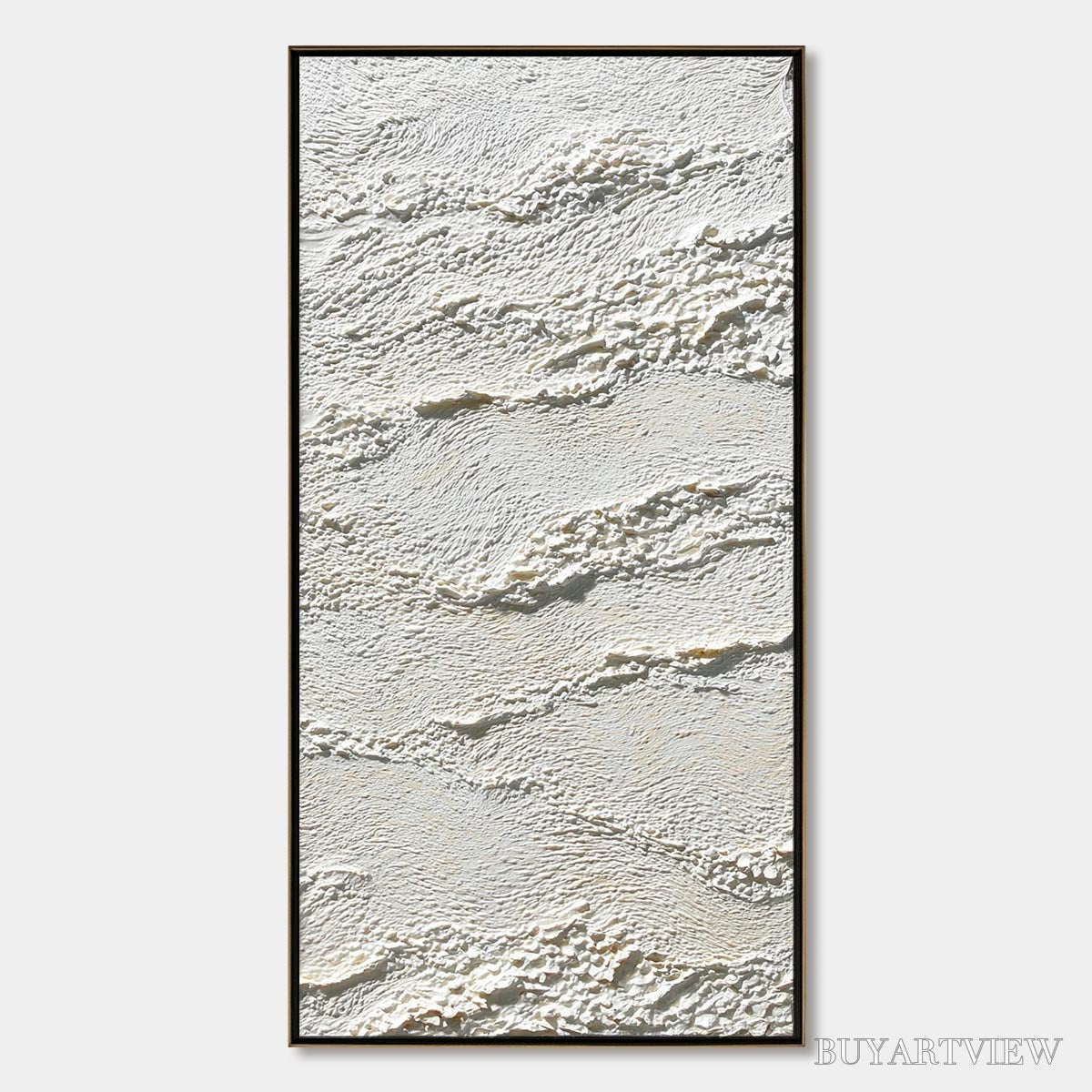 BUYARTVIEW Terra Blanca – Minimalist Wabi Sabi Textured Abstract Painting - image 1