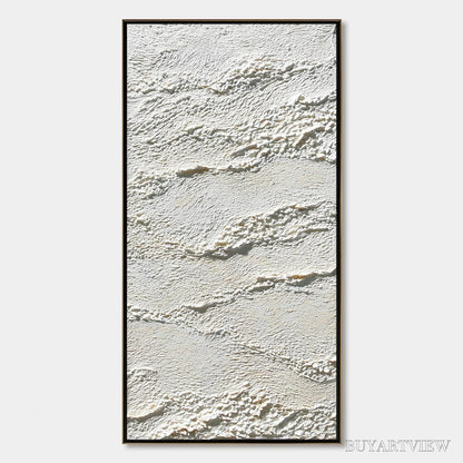 BUYARTVIEW Terra Blanca – Minimalist Wabi Sabi Textured Abstract Painting - image 1