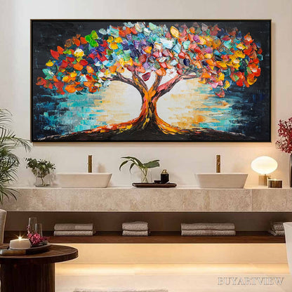 BUYARTVIEW Ready to Ship | Tree of Life | 24''X48'' | 60x120cm | Black Frame - image 1