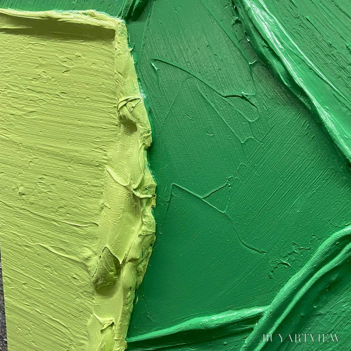 BUYARTVIEW Emerald Fairway – Textured Impasto Golf Scene Painting - image 3