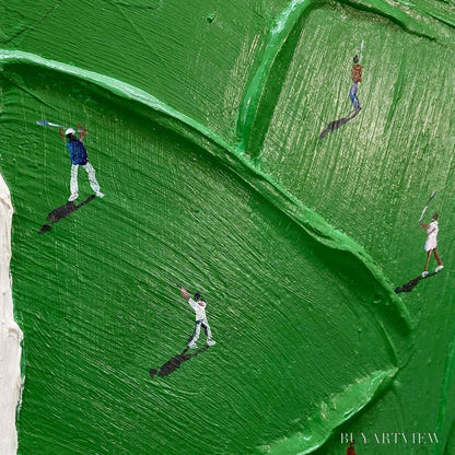 BUYARTVIEW Fairway Dance – Textured Impasto Golf Scene Painting - image 3