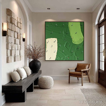 BUYARTVIEW Fairway Dance – Textured Impasto Golf Scene Painting - image 5