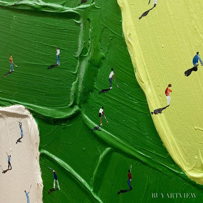 BUYARTVIEW Fairway Dance – Textured Impasto Golf Scene Painting - image 6