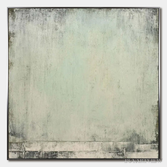 BUYARTVIEW Misty Morning – Textured Minimalist Abstract Oil Painting - image 1