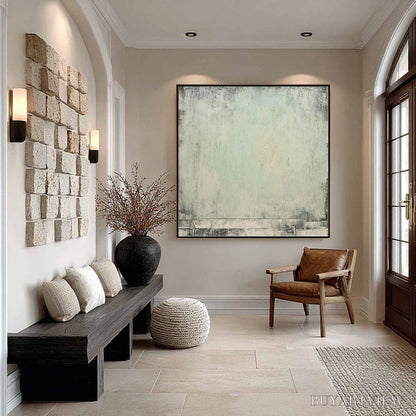 BUYARTVIEW Misty Morning – Textured Minimalist Abstract Oil Painting - image 2