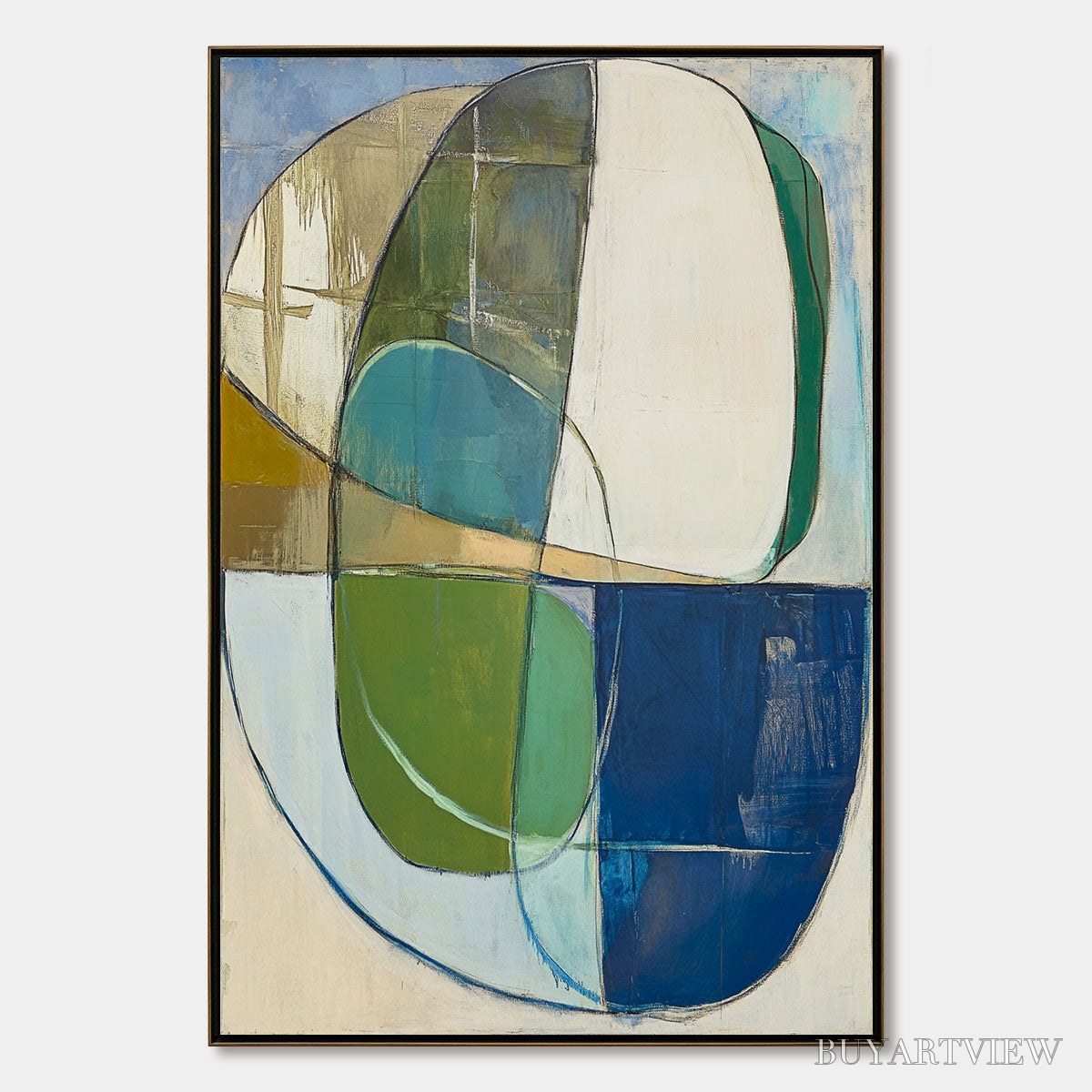BUYARTVIEW Strata – Abstract Minimalist-Inspired Oil Painting - image 1