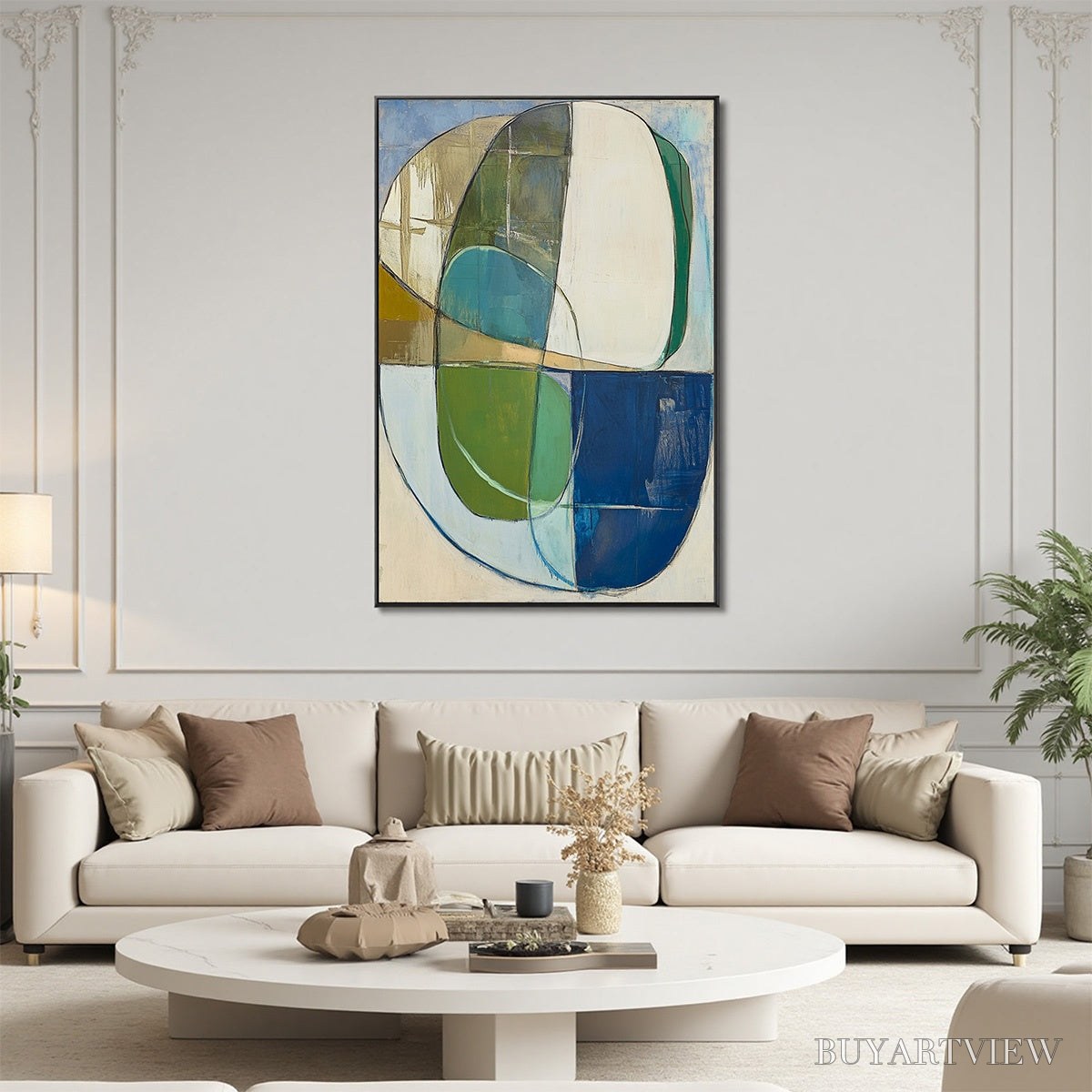 BUYARTVIEW Strata – Abstract Minimalist-Inspired Oil Painting - image 2