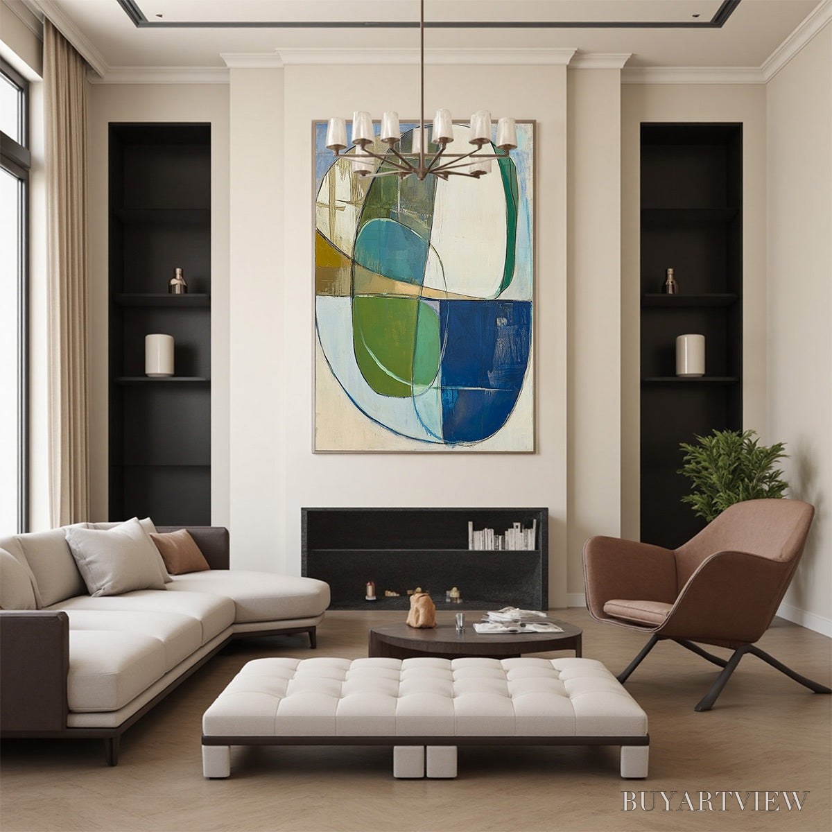 BUYARTVIEW Strata – Abstract Minimalist-Inspired Oil Painting - image 6