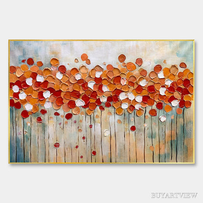 BUYARTVIEW Autumn Whispers – Abstract Landscape Impasto Oil Painting - image 1