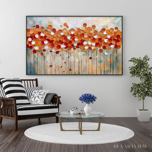 BUYARTVIEW Autumn Whispers – Abstract Landscape Impasto Oil Painting - image 2