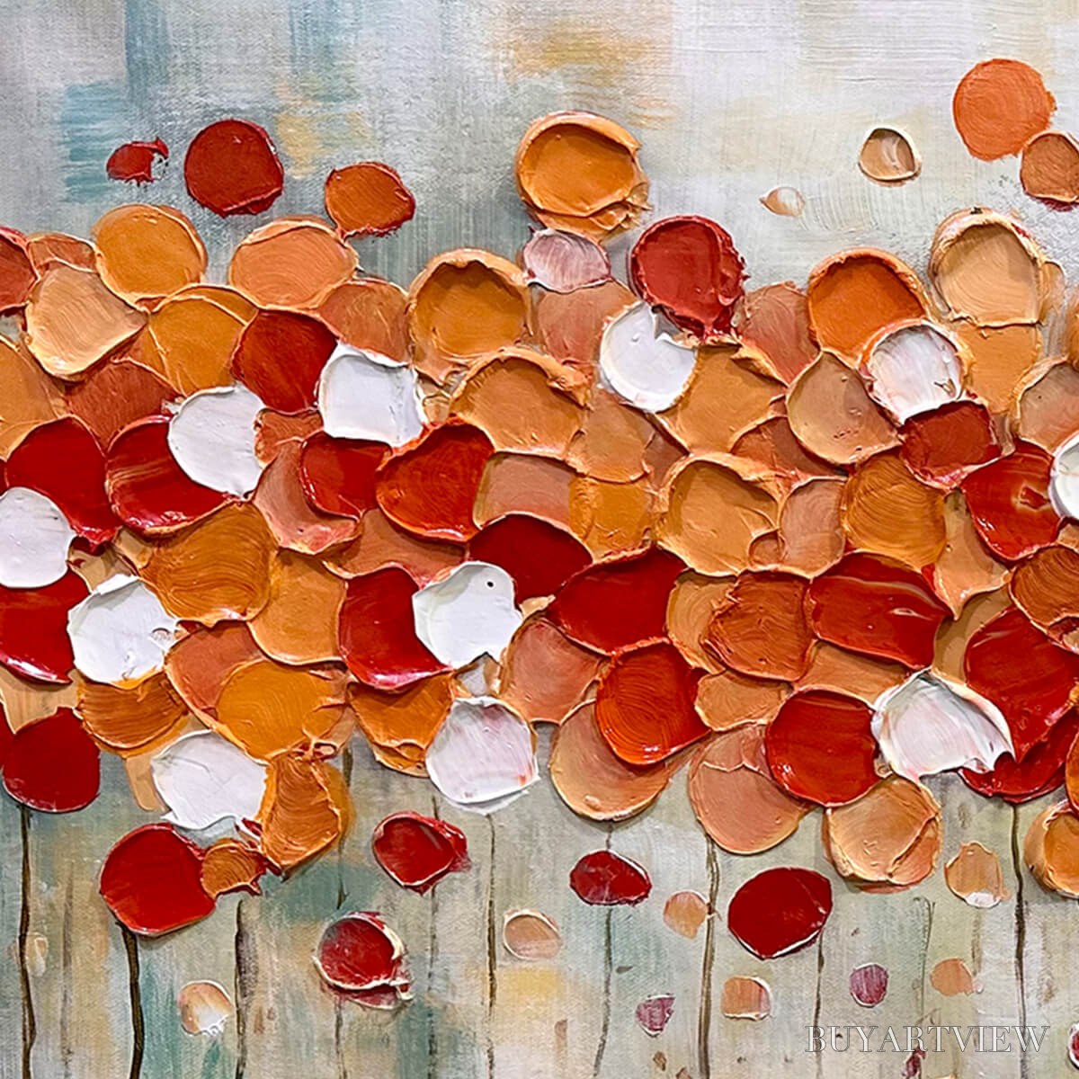 BUYARTVIEW Autumn Whispers – Abstract Landscape Impasto Oil Painting - image 3