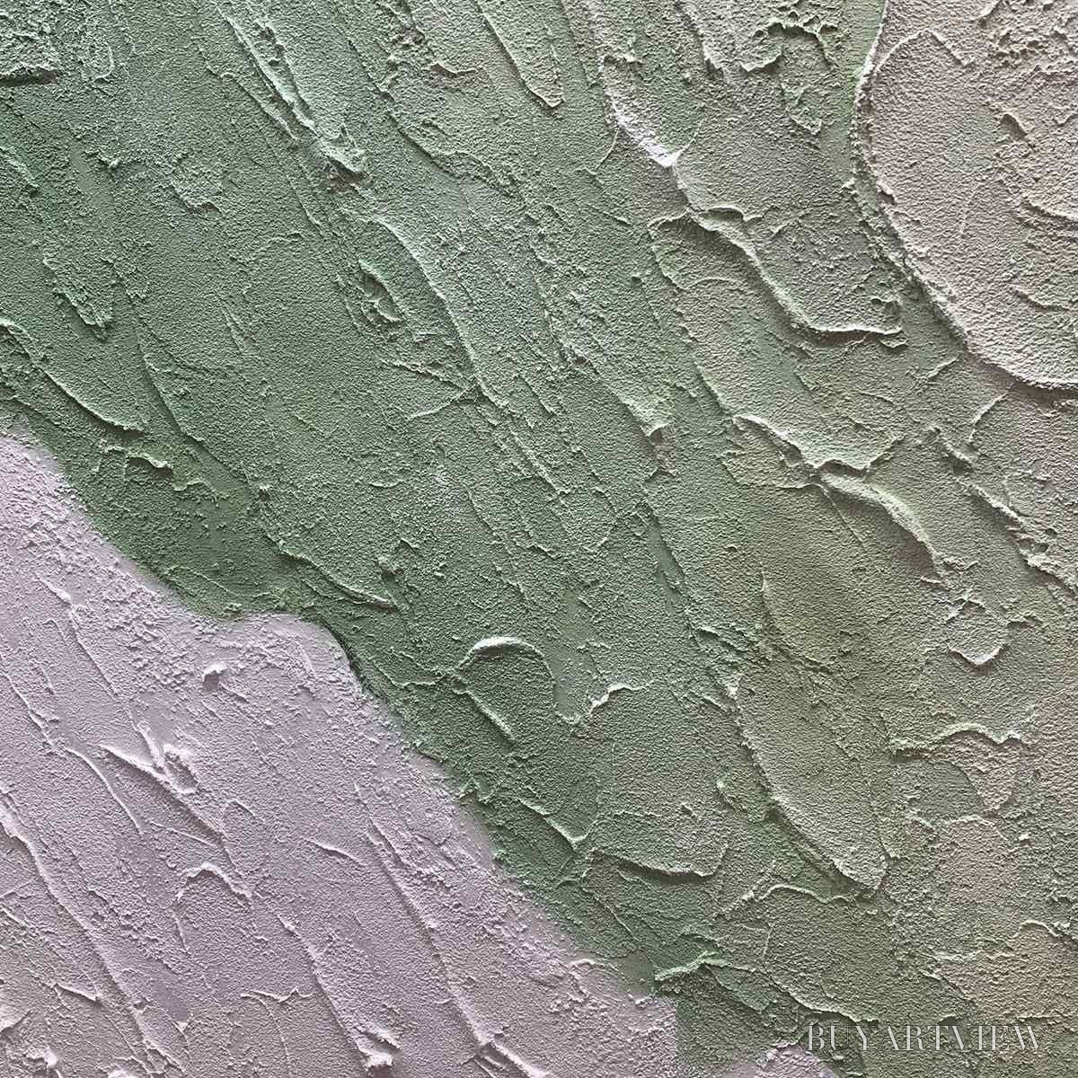 BUYARTVIEW Emerald Peaks – Textured Abstract Landscape Oil Painting - image 3