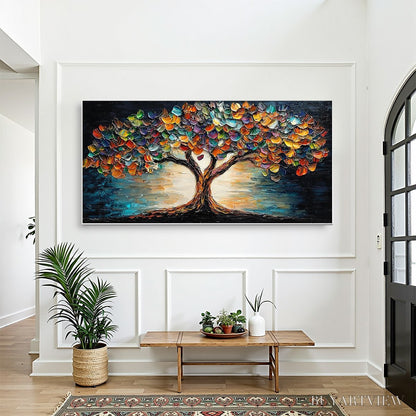 BUYARTVIEW Tree of Life – Textured Impasto Colorful Tree Oil Painting - image 2