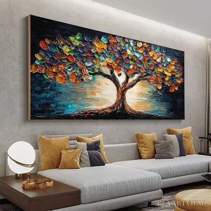 BUYARTVIEW Tree of Life – Textured Impasto Colorful Tree Oil Painting - image 4