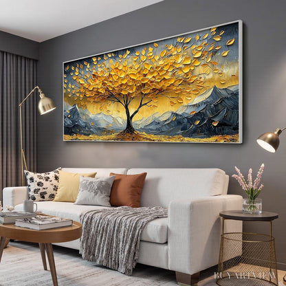 BUYARTVIEW Golden Resilience – Textured Landscape Oil Painting - image 6