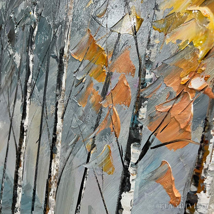 BUYARTVIEW Autumn Whispers – Textured Impasto Landscape Oil Painting - image 3