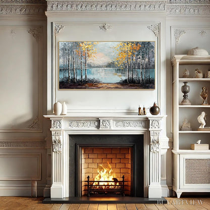 BUYARTVIEW Autumn Whispers – Textured Impasto Landscape Oil Painting - image 6