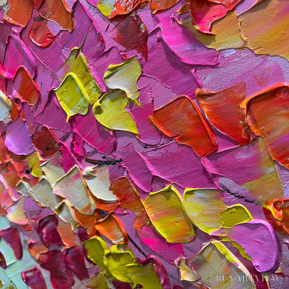 BUYARTVIEW Living Rainbow – Textured Impasto Tree of Life Oil Painting - image 3