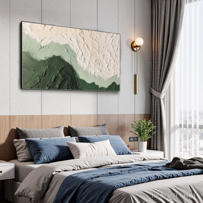 BUYARTVIEW Emerald Dusk – Textured Abstract Landscape Oil Painting - image 4