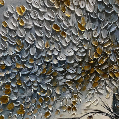 BUYARTVIEW Golden Whispers – Textured Tree Landscape Oil Painting - image 5