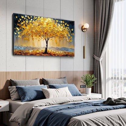 BUYARTVIEW Golden Majesty – Textured Impasto Golden Tree Oil Painting - image 4