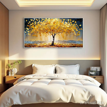 BUYARTVIEW Golden Majesty – Textured Impasto Golden Tree Oil Painting - image 6