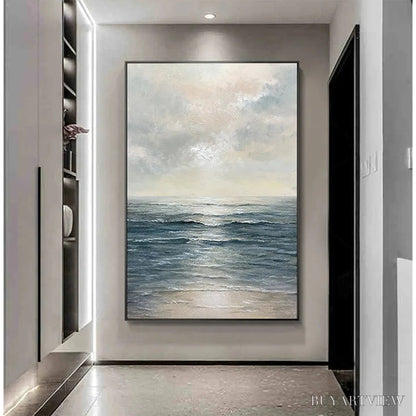 BUYARTVIEW Tranquil Shores – Serene Coastal Landscape Oil Painting - image 5