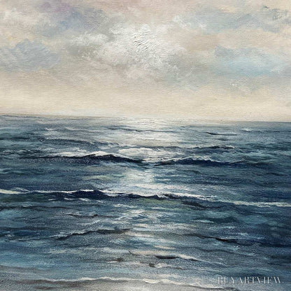 BUYARTVIEW Tranquil Shores – Serene Coastal Landscape Oil Painting - image 6