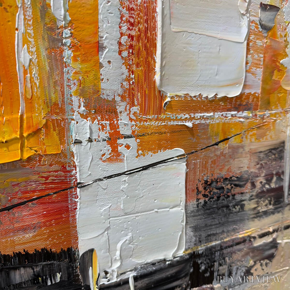 BUYARTVIEW Abstract Symphony Ii – Colorful Abstract Painting, Textured , Vertical Canvas, Modern Art - image 6