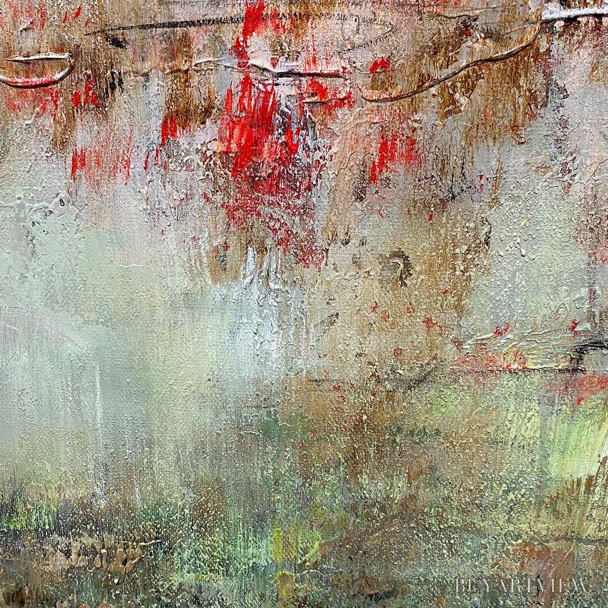 BUYARTVIEW Wabi Sabi Terrain – Textured Abstract Landscape Painting, Vertical - image 6