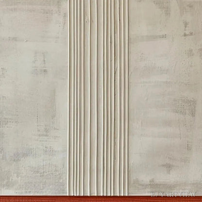 BUYARTVIEW Textured Minimalist Landscape – Terracotta and Beige Abstract Painting, Vertical - image 4