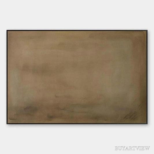 BUYARTVIEW Earthy Minimalist Landscape – Minimalist Abstract Painting in Brown - image 1