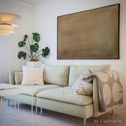 BUYARTVIEW Earthy Minimalist Landscape – Minimalist Abstract Painting in Brown - image 4