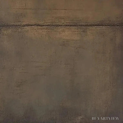 BUYARTVIEW Umber Abstract Landscape – Abstract Painting in Brown - image 3