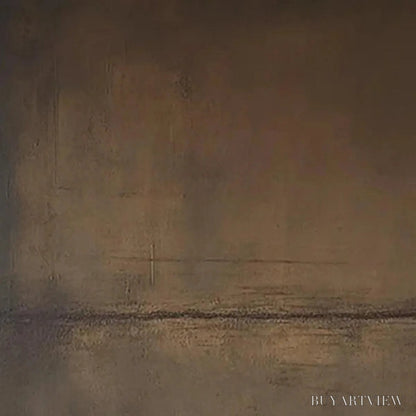 BUYARTVIEW Umber Abstract Landscape – Abstract Painting in Brown - image 5