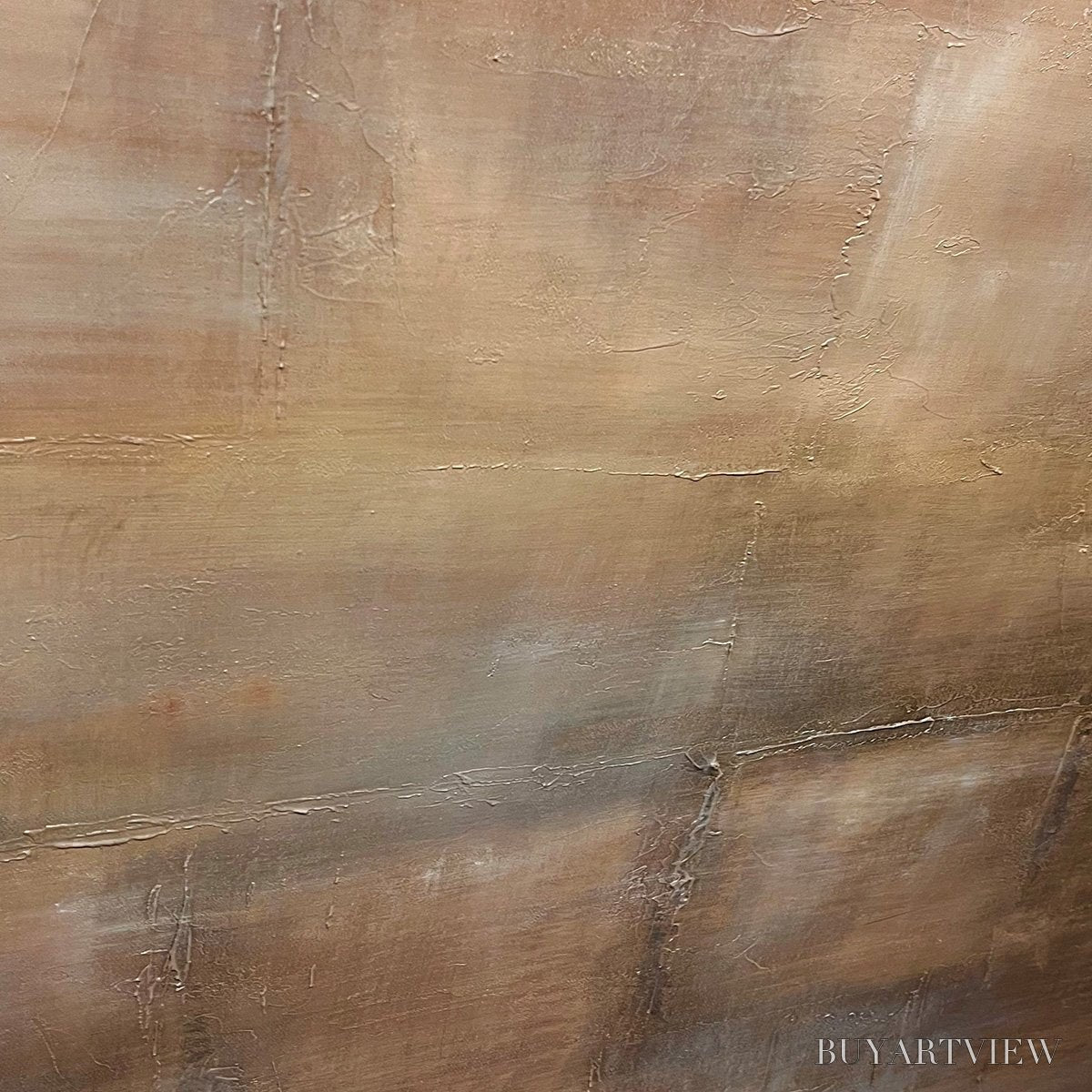 BUYARTVIEW Dark Brown Textured Landscape – Abstract Painting in Brown - image 6