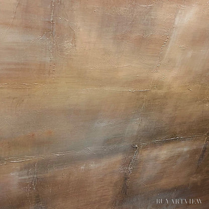 BUYARTVIEW Dark Brown Textured Landscape – Abstract Painting in Brown - image 6